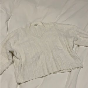 Missguided White Fuzzy Sweater